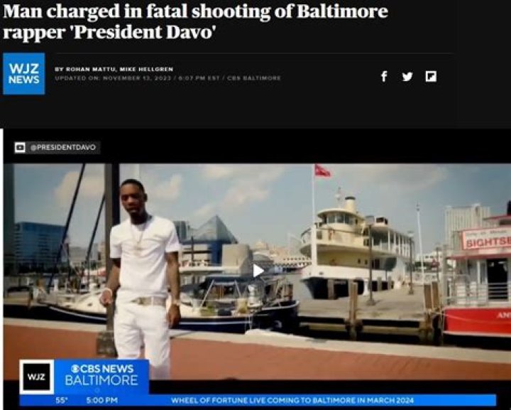 Daunting News: President Davo Fatally Shot In Baltimore, Maryland