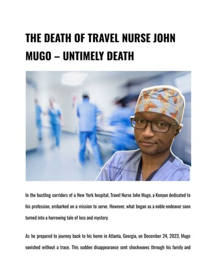 Where Is John Mugo? A Peculiar Disappearance